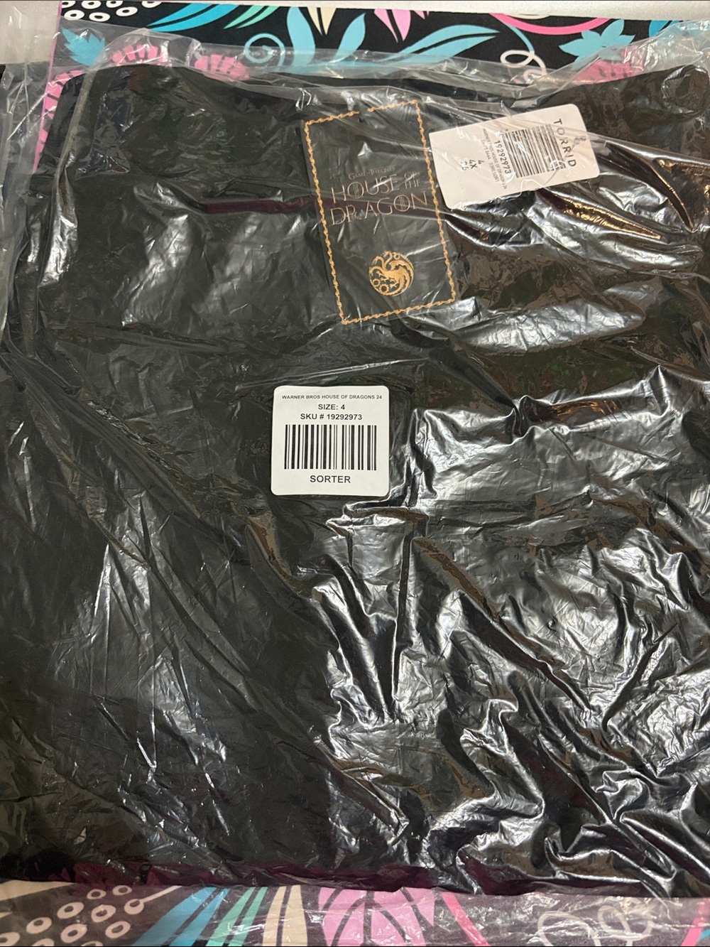 torrid Black Leggings with Gold House of the Dragon Logo